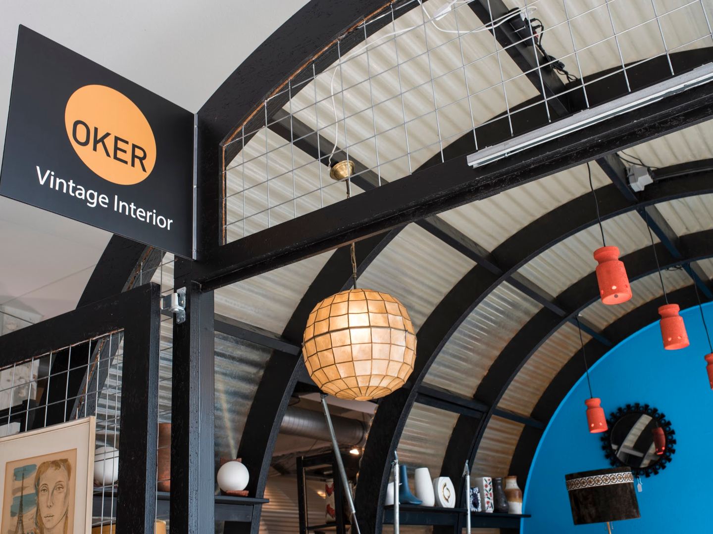 OKER Vintage Interior shop sign